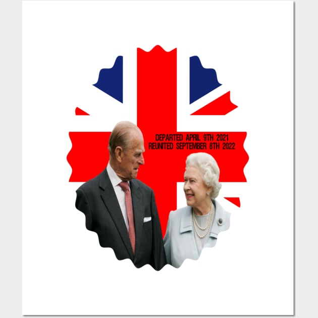 Queen Elizabeth and Prince Philip The Duke Of Edinburgh Wall Art by FirstTees